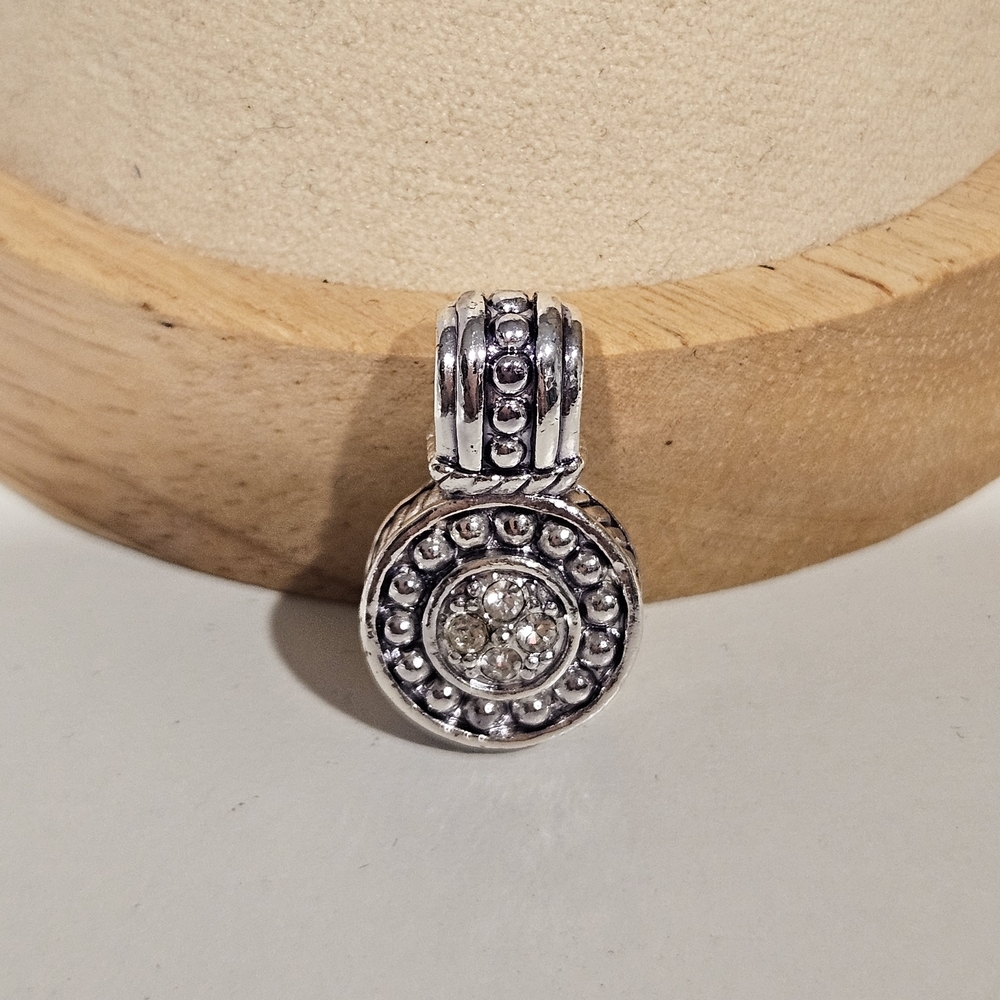 Roman Elegant Silver Pendant For Necklace Rhinestone Women's Jewelry